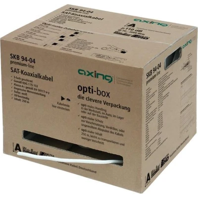 Afbeelding van Axing SKB09404 coax kabel 250 m Wit