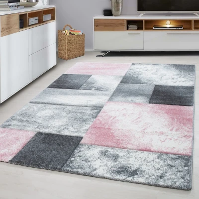 Afbeelding van Hawaii Vloerkleed Roze / Grijs Laagpolig 80x150 cm