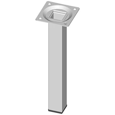 Afbeelding van DIY Element System Meubelpoot vierkant metalen vierkante voet, ideaal als tafelpoot voor het ontwerpen van individuele meubels 25 x mm, lengte 200 wit