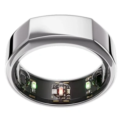 Afbeelding van Oura Gen3 Smartring Heritage maat 12, Silver Wearable die slaap, hartslag en conditie bijhoudt Batterij gaat tot 7 dagen mee Voor iOS + Android Controleer je met de maatset