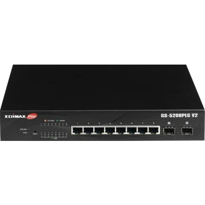 Afbeelding van Edimax GS 5208PLG V2 netwerk switch Managed Gigabit Ethernet (10/100/1000) Power over (PoE)