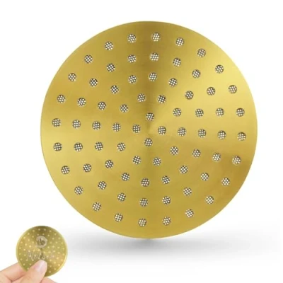 Afbeelding van NOTSEK Puck Screen 51 mm, 0,8 mm dikke espresso zeef met titanium coating, 304 roestvrij staal koffiezeefhouder voor filterhouder (goud)