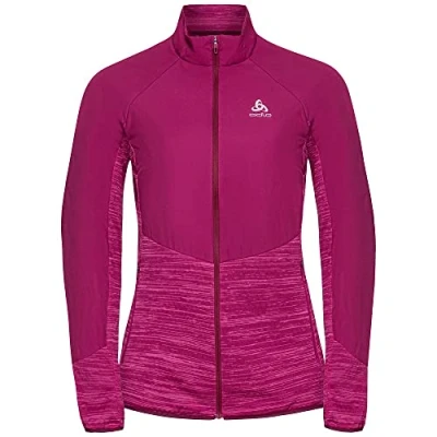 Afbeelding van Odlo RUN EASY WARM HYBRID hardloopjas voor dames, festival fuchsia