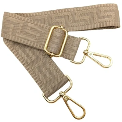 Afbeelding van Verstelbare kleurrijke schouderriem voor damestassen, licht kaki, 80 130 cm, tasriem met gouden karabijnhaak, duurzaam, crossbody tas, gitaar, tassen, moderne accessoires, 3,8 1315