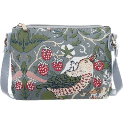 Afbeelding van Schoudertas Strawberry Thief Grey Grijs William Morris