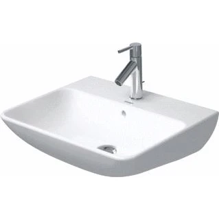Afbeelding van Duravit ME by Starck wastafel 55x44cm met 1 kraangat overloop wit Tijdloze uitstraling