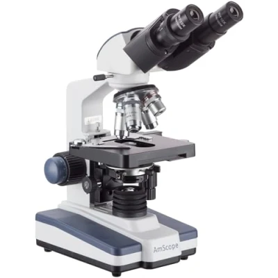 Afbeelding van AmScope 40X 2500X LEIDENE Microscoop van de Laboratorium Binoculaire Samenstelling met 3D Stadium 50pc Lege Dia&#039;s