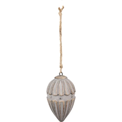 Afbeelding van Clayre &amp; Eef Hanger Ø 7x12 cm Grijs Hout Woondecoratie