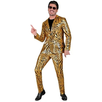 Afbeelding van Widmann Pooier Kostuum Goldy Safari Mega Pimp Man Goud XXL Carnavalskleding Verkleedkleding