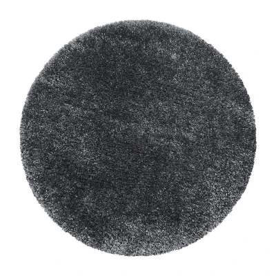 Afbeelding van Rond Vloerkleed Shine Shaggy 120cm Grijs 123vloerkleed.nl is de online webshop voor vloerkleden en woonaccessoires.