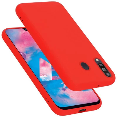 Afbeelding van Cadorabo Hoesje geschikt voor Samsung Galaxy M30 / A40s in LIQUID ROOD Beschermhoes gemaakt van flexibel TPU silicone Case Cover