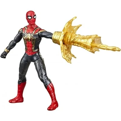 Afbeelding van Spider Man Marvel 15 cm Deluxe Web Spin Film Geïnspireerd Actiefiguurtje Met Wapen Aanval Knijp Benen Functie, Leeftijd 4 en ouder