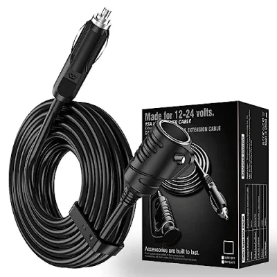 Afbeelding van Auto sigarettenaansteker Verlengsnoer DC 12 V/24 V 16AWG voor aansluiting（5M）