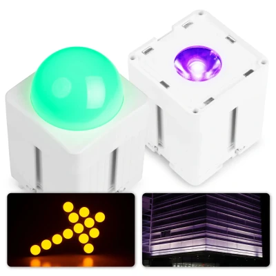 Afbeelding van Beamz Professional KUBE20WH Uplightset met 2x IP65 Wit