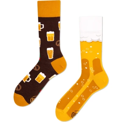 Afbeelding van Many Mornings sokken Bier maat 39 42 Halfhoge Katoen Suitable Herenkleding