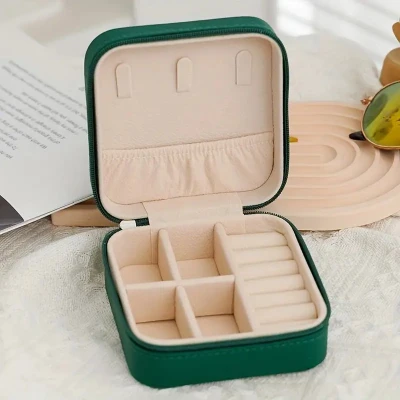 Afbeelding van ShineVive Sieradendoosje Groen 10x10x5 cm