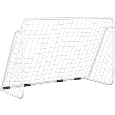 Afbeelding van Voetbaldoel Met Net 180X90X120 Cm Staal Wit