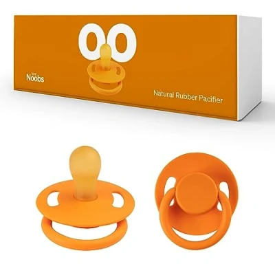 Afbeelding van Love Noobs Natural Rubber Pacifier, 2 Pacifiers, Pacifiers 0 6 Months, Newborn BPA Free Pacifier 3 Months