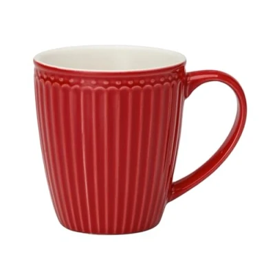 Afbeelding van GreenGate Koffiemok Alice rood 350 ml H 10 cm Ø 9
