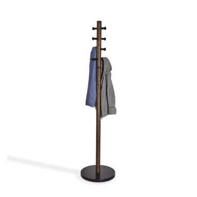 Afbeelding van Umbra staande kapstok Pillar zwart / walnoot
