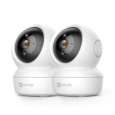 Afbeelding van EZVIZ 1080P WLAN IP camera, draaibare bewakingscamera voor binnen, met 2 weg audio, bewegingstracking, IR nachtzicht huisdieren, honden, babyfoon, compatibel Alexa, C6N set