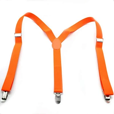 Afbeelding van The Glowhouse Neon bretels voor heren heldere fancy jurk bretels, Oranje, One Size