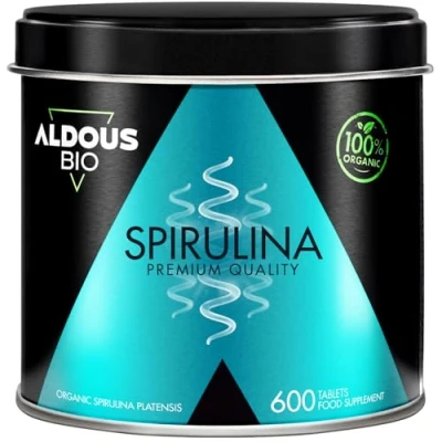 Afbeelding van 600 Tabletten Spirulina Bio 3000 mg Algen per Dosis 100% Natuurlijke DETOX Veganistisch Protein Powder Antioxidant Energieverhogend Plasticvrij Geproduceerd in EU