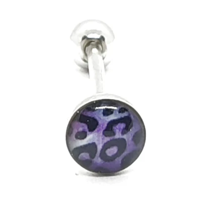 Afbeelding van Tong Piercing Panterprint Paars