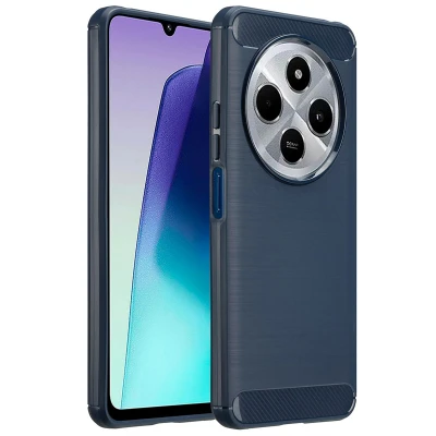 Afbeelding van imoshion Hoesje Geschikt voor Xiaomi Redmi 14C Siliconen Brushed Backcover Donkerblauw