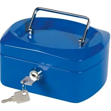 Afbeelding van Q connect Geldkoffer, 155 X 120 75 Mm, Blauw Geldkoffer