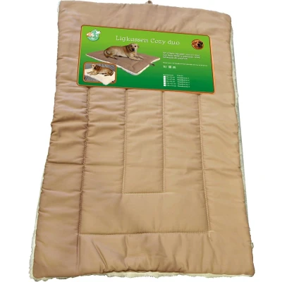 Afbeelding van Ligkussen Cozy Duo bruin/wit 58x42 cm Gebr. de Boon