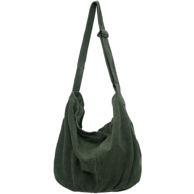 Afbeelding van Boraboi ® Trendy Retro Corduroy Schoudertas met Grote Capaciteit voor Dames, Ideaal Dagelijks Gebruik en Reizen