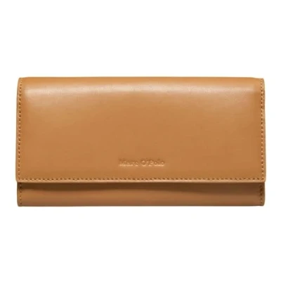 Afbeelding van Marc O&#039;Polo Leren Portemonnee Jessie Combi Wallet True Camel Bruine