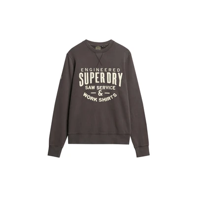 Afbeelding van Superdry Mannen Workwear Sweatshirt met Applicatie Zwart Grootte: S
