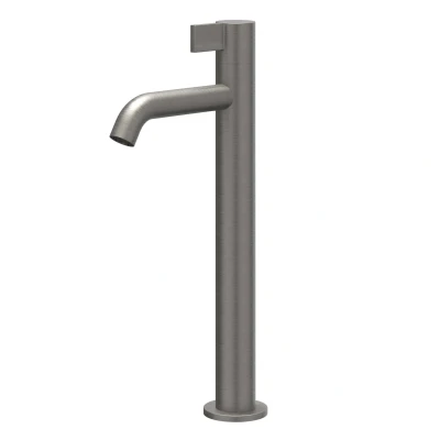 Afbeelding van IVY Pact fonteinkraan verhoogd model L Geborsteld Metal Black PVD