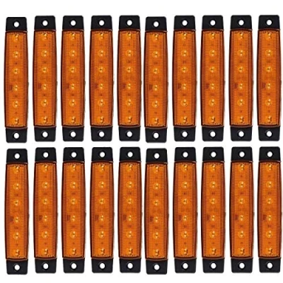 Afbeelding van KYYET LED Zijmarkeringslichten 6 2835 SMD Klaringslampen voor Truck Trailer RV Campervan Pickup Tractor Vrachtwagen SUV Boot 12V DC Shockproof (20 stuks amber)