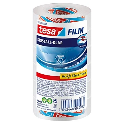 Afbeelding van tesa 57726 00000 02 Zelfklevende folie Kristalhelder Transparant (l x b) 33 m 15 mm 6 stuk(s)