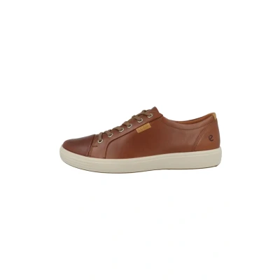 Afbeelding van ECCO SOFT 7 LACE UP Sneakers laag, Heren, Maat: 47, Cognac Leer