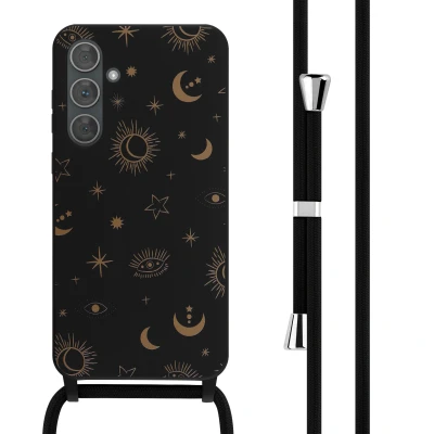 Afbeelding van Samsung Galaxy A35 Hoesje Siliconen en TPU (zacht) iMoshion Softcase/Koordhoesje/Backcover Zwart Telefoonhoesje