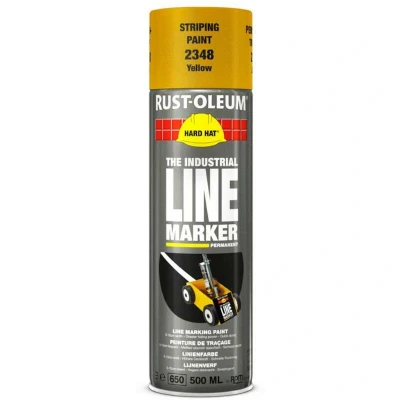 Afbeelding van Rust oleum hard hat lijnenmarkeerverf 500 ml, geel, 2348, spuitbus
