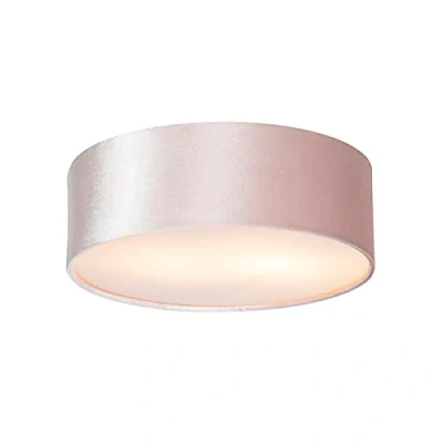 Afbeelding van QAZQA Moderne plafondlamp roze 30 cm met gouden binnenkant Drum