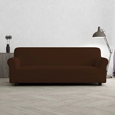 Afbeelding van Italian Bed Linen Bankovertrek &quot;Più Bello&quot;, bruin, 3 plaatsen