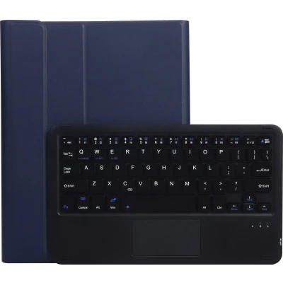 Afbeelding van Case2go Bluetooth Toetsenbord hoes geschikt voor Apple iPad 10 10.9 Inch (2022) QWERTY keyboard met Touchpad Donker Blauw