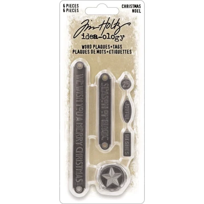 Afbeelding van Idea ology Tim Holtz Word Plaques + Tags / Christmas 2023 (TH94352)