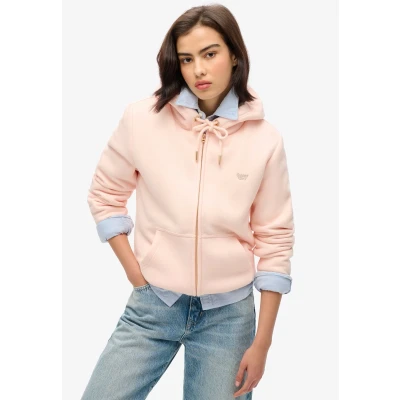 Afbeelding van Essential Hoodie met Rits en Borgvoering Roze Grootte: 44