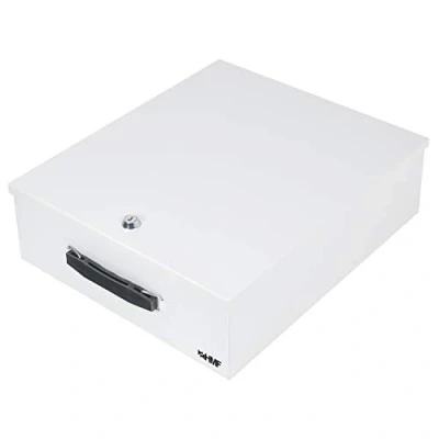 Afbeelding van HMF 142 07 afsluitbare XL documentencassette voor ordners, DIN A4/B4, lichtgrijs