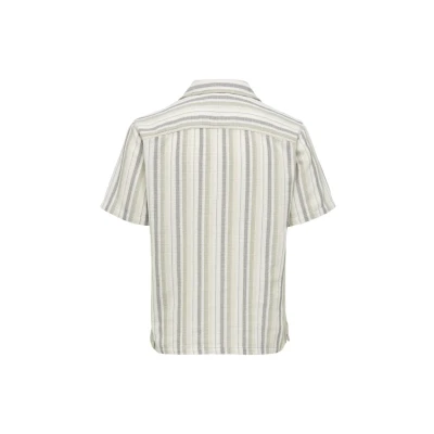 Afbeelding van Only &amp; Sons Onstrev LIFE REG Struc Stripe Overhemd, Heren, Maat: Medium, Grün