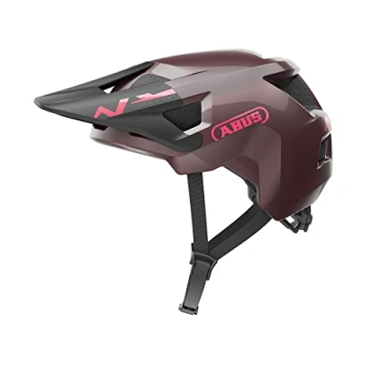 Afbeelding van ABUS MTB helm YouDrop fietshelm voor kinderen en tieners dagelijks gebruik of off road touren met ruimte een vlecht staart Rood, maat S