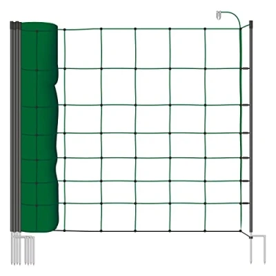 Afbeelding van VOSS.farming classic schapennet, 50 m, dubbele punt, 90 cm hoog, groen, schrikdraadnet, lammeren, varkens, geiten, honden