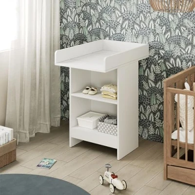 Afbeelding van Vicco Commode &quot;Mona&quot;, Wit/Wit, 60 x 103.5 cm met aankleedkussen